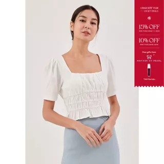 Love, Bonito - Atasan Wanita - Selena Linen Ruched Top