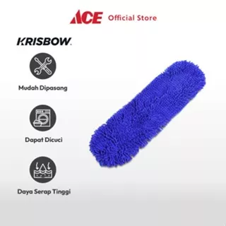 Ace Krisbow 24 inci Refill Kain Pel Microfiber Refil Mop Isi Ulang Kain Pel Aksesoris Alat Pel Pelan Pengganti Alat Kebersihan Cleaning Tool