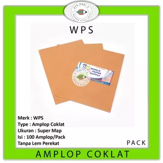 WPS - Amplop Coklat Ukuran Super Map - Pack