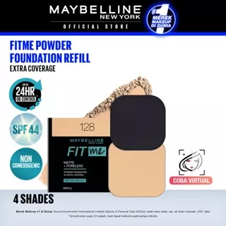 Maybelline Fit Me 24HR (Refill) Oil Control Powder Foundation 9gr - Makeup Bedak Two Way Cake TWC SPF 44 PA++++
