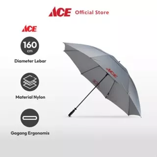 Ace Payung Golf 160 cm - Silver Umbrella Alat Peneduh Payung Lipat