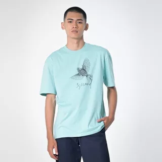 3Second T-Shirt Flying Bird Aqua Haze Green Short 250423