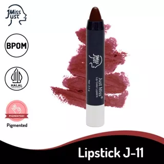 Just Miss Lipstik Matte Halal BPOM 2.4 Gr Lipstik Pigmented Perona Bibir Lip Color JUS-C02-J-11 Double Espresso