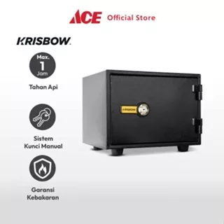 Ace Krisbow 42X35X30 cm Brankas Tahan Api Yb300Ak - Hitam Brangkas Safety Box Tempat Barang Berharga Berangkas