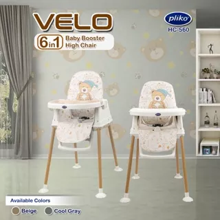 Pliko HC-560 Velo 6in1 Baby Booster High Chair Kursi Makan Bayi Anak