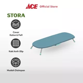 Ace Stora Meja Setrika Lipat Dengan Popup - Biru Caddy Papan Setrikaan Alas Tempat Setrika Ironing Board Perlengkapan Rumah Tangga