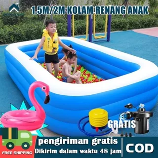 Kolam Renang Anak Jumbo 3ring/Kolam Mandi Bola /Kolam Balon Anak PVC/Portable Kolam Anak Lmport/Balon FREE POMPA /kolam renang anak jumbo murah