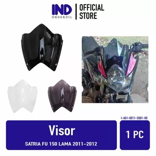 Visor Satria FU Lama 2011-2012 Barong Windshield Winsil Winshild Wind Shield Sil Shild Hitam Bening Ribben Riben Smoke