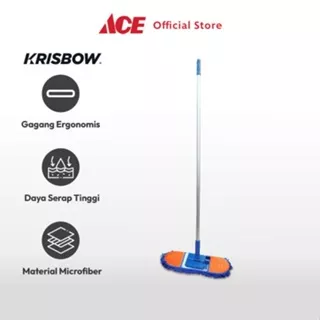 Ace Krisbow Alat Pel Microfiber 60 cm Pelan Lantai Serbaguna Floor Mop Kain Lap Lantai Alat Kebersihan