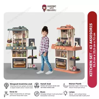SWP - Mainan Anak Kitchen Set Anak Modern / Set Dapur Edukasi Masak Masakan / Mainan Alat Masakan Dapur / Kitchen Cook 43 ACC