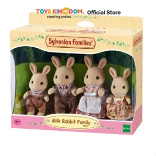 Toys Kingdom Sylvanian Families Set Boneka Milk Rabbit Family 4108