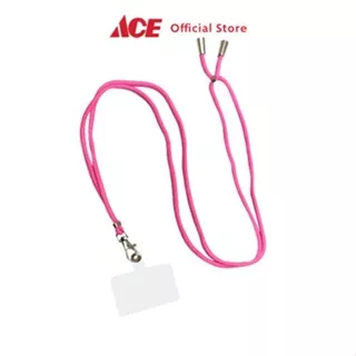 Ace Ataru Lanyard Round Strap - Pink Tali Leher Name Tag Id Card Kartu Akses Gantungan Tanda Pengenal Tali Gantungan Hp