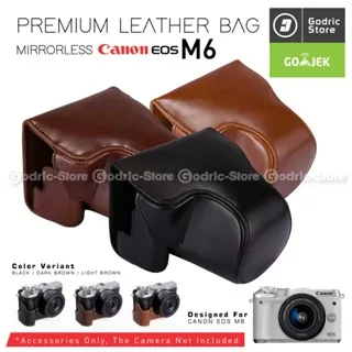 Canon EOS M6 Premium Leather Bag / Case / Tas Kamera Kulit Mirrorless M6 kit 15-45 MM