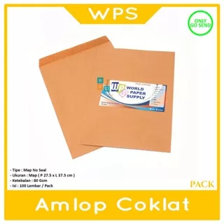 WPS - Amplop Coklat Ukuran Map ( 27,5 x 37,5 cm ) Non Seal - Pack