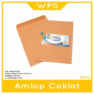 WPS - Amplop Coklat Ukuran Map ( 27,5 x 37,5 cm ) No Seal - Pack