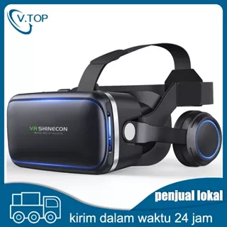 Nippy VR Box Kacamata Virtual Reality dengan Headphone Shinecon 6.0 untuk hp Android iPhone
