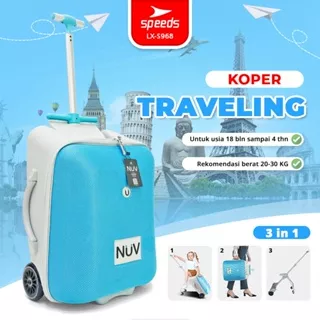 Koper Stroller Anak 3in1 Tunggang Travelling Luggage Stroller Dorong Multifungsi Smart Travel NUV S968