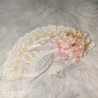Female Lolita Elegant Lace Wedding Palace Dress Retro Fan