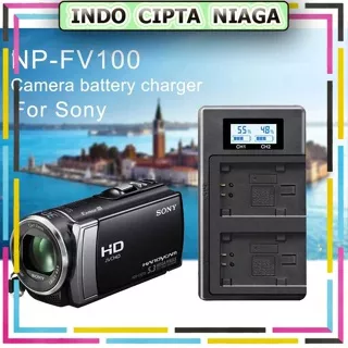 ICN - STAX Dual Charger Baterai Smart Digital Sony Battery NP-FV100 - XM-FV100
