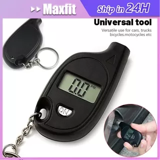 Alat Ukur Tekanan Angin Ban Motor Mobil Kecil Tire Pressure Gauge Digital 2 In 1 Gantungan Kunci Keychain