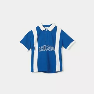 Babyshop Juniors Chicago Print Polo T-shirt with Short Sleeves