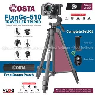 COSTA FlanGo-510 Tripod Lightweight Quick Plate for HP Handphone / Kamera / Tripot Vlog Smartphone