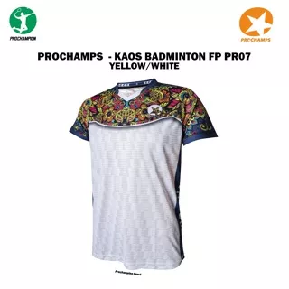 Kaos Jersey Badminton Prochamp FP PR07 Yellow White