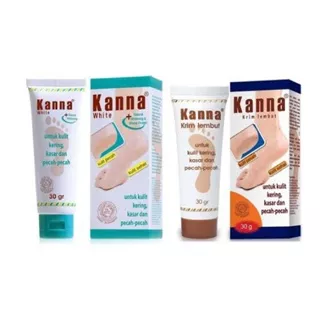 Kanna Krim Lembut / Cream kaki pecah / Penghalus tumit kasar / solusi kaki pecah dan kasar - Untuk Kulit Kering, Kasar, dan Pecah Pecah Kanna Cream SOFT/WHITE purbasari KANA cream kaki