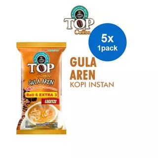 TOP Kopi Susu Gula Aren Tubruk 3in1 27gr Pack Isi 6+3 (5 pack)