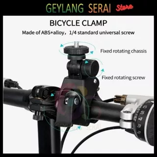 Mount Bike Bicycle Motorcycle Handlebar Handle Clamp Bar Camera Mount Tripod Adapter Screw Clip for Gopro Hero5/4/3+/3/2/1