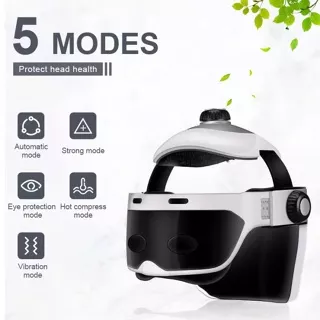 Alat Pijat Kepala Elektrik Pijit Mata Leher Electric Head Eyes Neck Massager Wireless Bluetooh Helmet Helm Pemijat Kepala