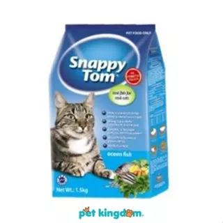 Pet Kingdom Snappy Tom 1.5 kg Makanan Kucing Kering Ocean Fish