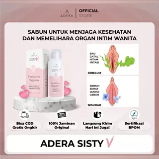 [ORI PRODUCT] ADERA Sisty V Feminine Hygiene Sabun Pembersih Area Kewanitaan Mencerahkan, Mengurangi Bau dan Gatal, Mengurangi Gejala Iritasi Ringan Sudah BPOM TOP TERLARIS BISA COD