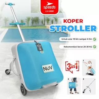 Koper Anak Stroller Tunggang 3in1 Travelling Luggage Stroller Dorong Multifungsi Smart Travel NUV S968