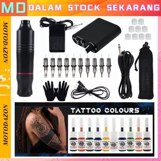 Stok TersediaFull Set Mesin Tattoo Rotary Pen Elektrik Makeup Tattoo Machine For Tattoo Artists And Beginner Tattoo Studio Supplies