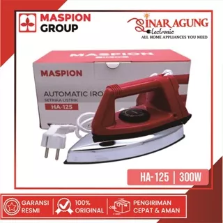 [COD] SETRIKA MASPION HA125 / HA-125 ANTI LENGKET (300 WATT / DRY IRON) GARANSI RESMI