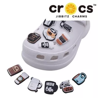 Crocs Jibbitz 352 Pin Sandal Coffee For Life Hiasan Sendal Flat Flip Flop Slop Charm Charms Pengait Cantolan Sepatu Tempelan Korea MARKIBE