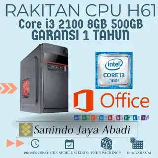 RAKITAN CPU H61 - B75 Core i3 2120 8GB HDD 500GB SSD FULL BARU GARANSI