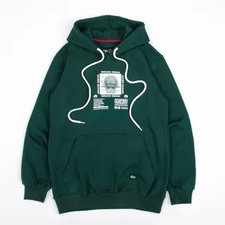 Nsa Ind Hoodie Brain Dead Dark Green Pria Wanita Oversize