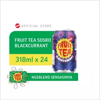 Fruit Tea Sosro BlackCurrant Can 318 ml isi 24 pcs