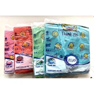 ( 500 gr ) Kantong plastik THANK YOU warna - HD warna smile uk 17,24, 29, 35 berat 500 gr - kantong plastik warna