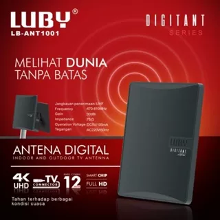 Antena TV Digital Luby ANT 1001 / Antena Intra / Toyosaki Aio 200 Dalam & Luar Ruangan / Antena TV