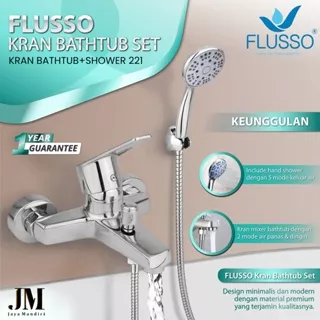 Flusso Set Komplit Kran Bathub Panas Dingin Tinggal Pasang hand shower mandi keran panas dingin kran mixer | 09