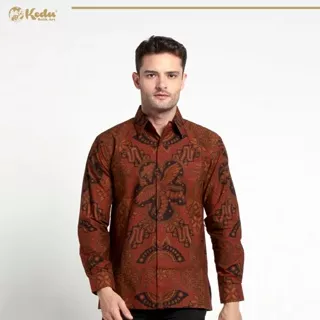 Kemeja Batik Pria Lengan Panjang KEDU BATIK Katun Motif Sekar Jagad Gowok Exclusive Batik Laseman Premium