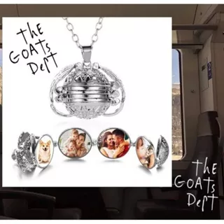 Photos Necklace By The Goats Dept / tgd301 kalung pendant tempat foto frame original asli hadiah pacar pernikahan silver perak gold terbatas terbaru kado unik cowok cewek photo dapat dibuka hype asli original titanium stainless y2k viral gojek ready