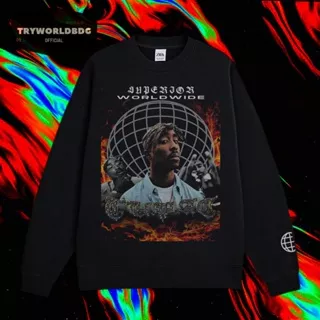 CREWNECK TUPAC SHAKUR WORLD WIDE VINTAGE RAP TEE / SWEATER / JAKET / HOODIE