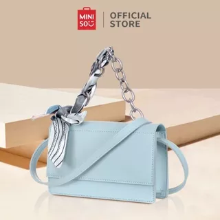 Miniso Tas Bahu Resmi Tas Selempang Wanita dengan Rantai Syal Vintage Tas Selempang Tas Fashion Sling Bag Tote Bag