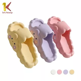 Satu Keluarga Sandal Selop Wanita Motif Awan Cloud Tebal Empuk S37 Sandal Rumah Jelly Bahan Eva Import Anti Slip Korean Style