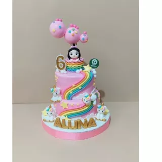unicorn cake ukuran 20cm + 15cm / KUE ULANG TAHUN