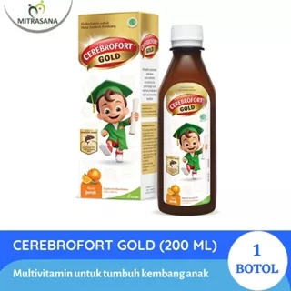 Cerebrofort Gold Jeruk 200 ml Multivitamin Sirup untuk tumbuh kembang anak
